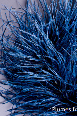 Autruche mèche sans coeur - 10 cm - bleu nuit